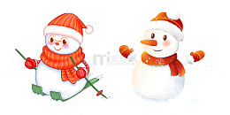 圣诞节滑雪雪人人偶围巾圣诞帽