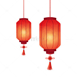 元宵节花灯彩灯宫灯灯笼中国结福结