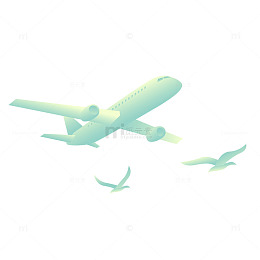 卡通航空飞机客机货机飞鸽鸽子图标