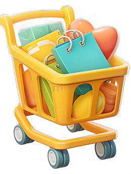 购物车卡通买东西