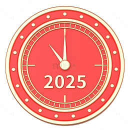 C4D立体新年跨年钟表PNG素材