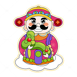 五路财神招财进宝图片