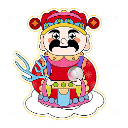五路财神财神到免抠图片