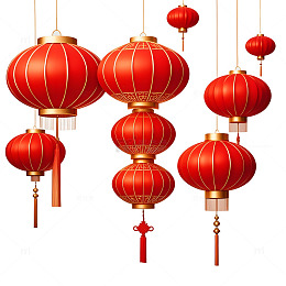 悬挂的红灯笼新年节日装饰