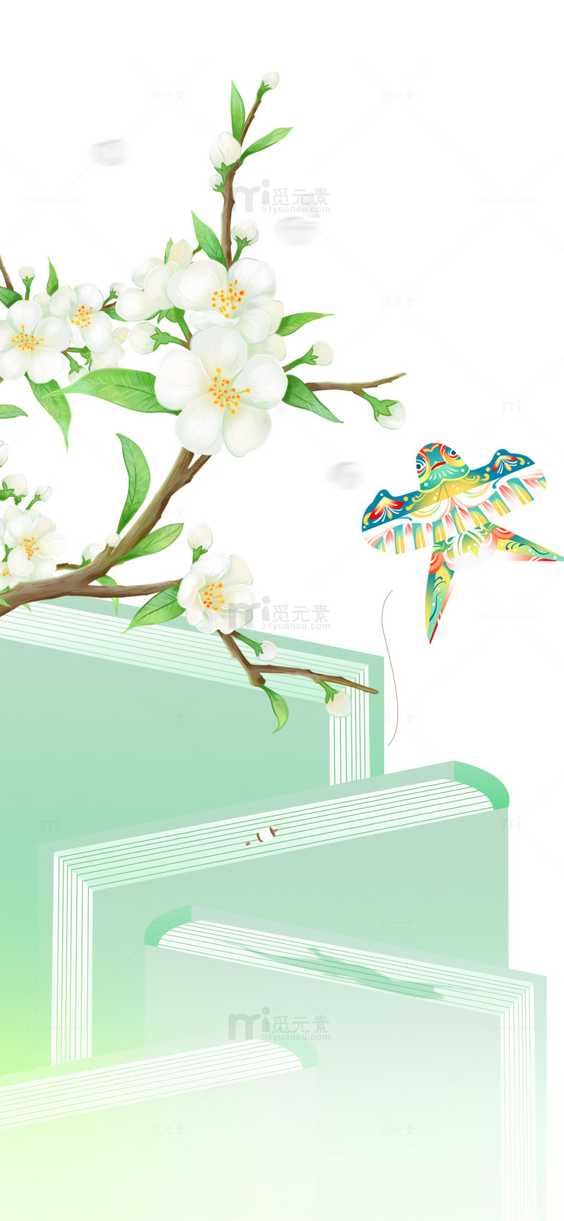 春天创意清新插画元素素材免费下载_觅元素