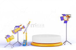 现代摄影棚设备展示舞台