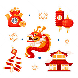 春节吉祥元素集合