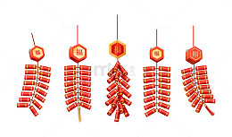 春节庆祝福字鞭炮