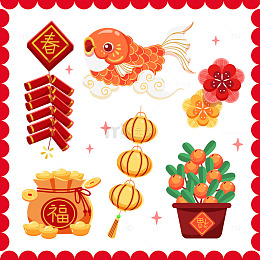 新春元素插画集锦