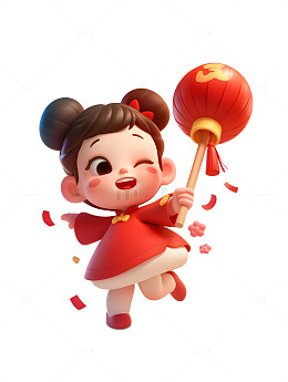 新年女孩糖果美味