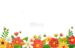 春天花朵花卉矢量元素
