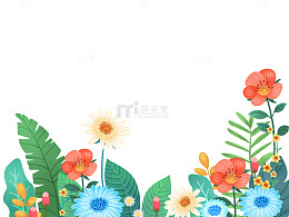 清新绿色植物花草春天元素