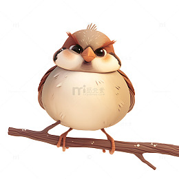 站在树枝上的麻雀