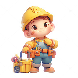 提着工具箱的工人