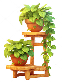 卡通植物架子绿萝