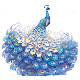 卡通简约美丽的孔雀