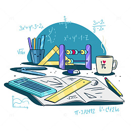 书桌上的工具与公式