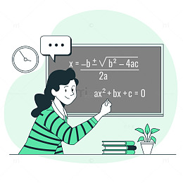 女性数学教师在授课
