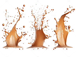 喷溅拿铁咖啡奶茶摄影素材