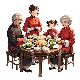 春节长辈与儿童共餐