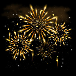 夜空中的金色庆典