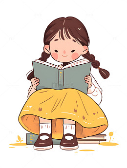 女孩子看书阅读