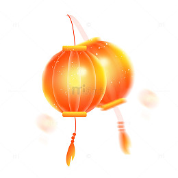 2025年蛇年红色中国风国潮灯笼装饰元素