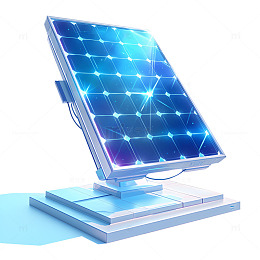 卡通简约太阳能发电板