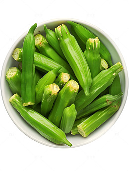 一碗美味的秋葵蔬菜