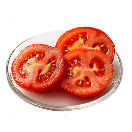 一盘切开的番茄