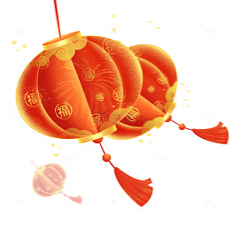 2025新春中国风国潮红灯笼节日装饰元素