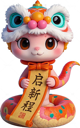 蛇宝宝开工大吉蛇IP