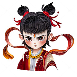 洐纸艺术哪吒人物素材