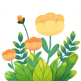春天手绘花花草草