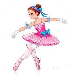女性职业妇女节芭蕾舞演员插画素材