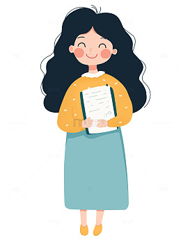 女孩学生老师卡通手绘人物可爱素材