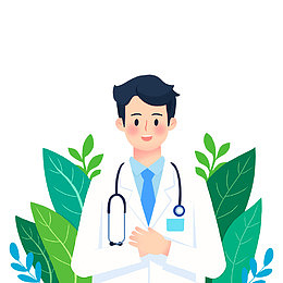 医生医疗中国医师节扁平插画人物