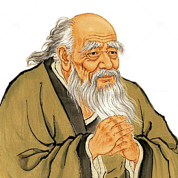 古代哲学家老子半身画像