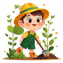 小朋友植树节素材