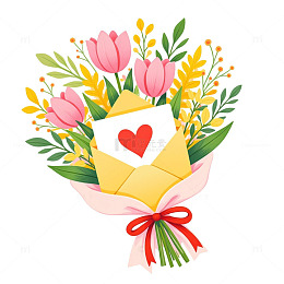花束生日情人节妇女节卡通花束