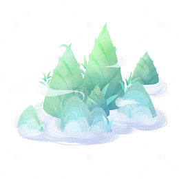 春季竹笋竹叶小场景