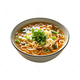 葱花香菜热汤面