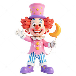 卡通3D愚人节欢乐小丑
