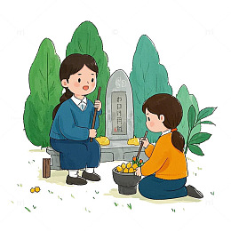清明节扫墓祭祀春天祭祖缅怀