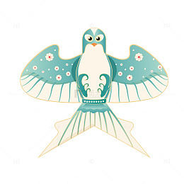 春季踏春可爱风筝元素