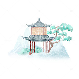 简约古风谷雨雨天