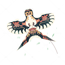 简约春天放风筝燕子风筝纸鸢