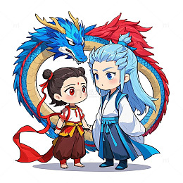 哪吒敖丙Q版元素