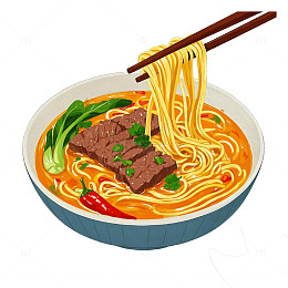 吃牛肉面卡通