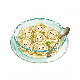 卡通饺子素材